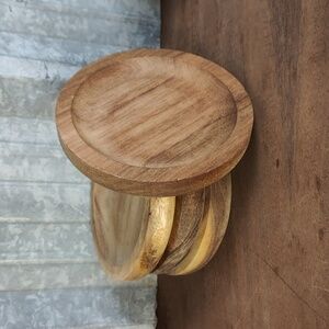 Set Of 4 Wooden Coasters